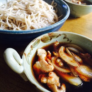 美味しい♡鶏肉で作る！鴨せいろ風そば♡